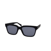 sonnenbrille acetat schwarz eckige breite brille 100% UV Schutz. Seitenansicht.