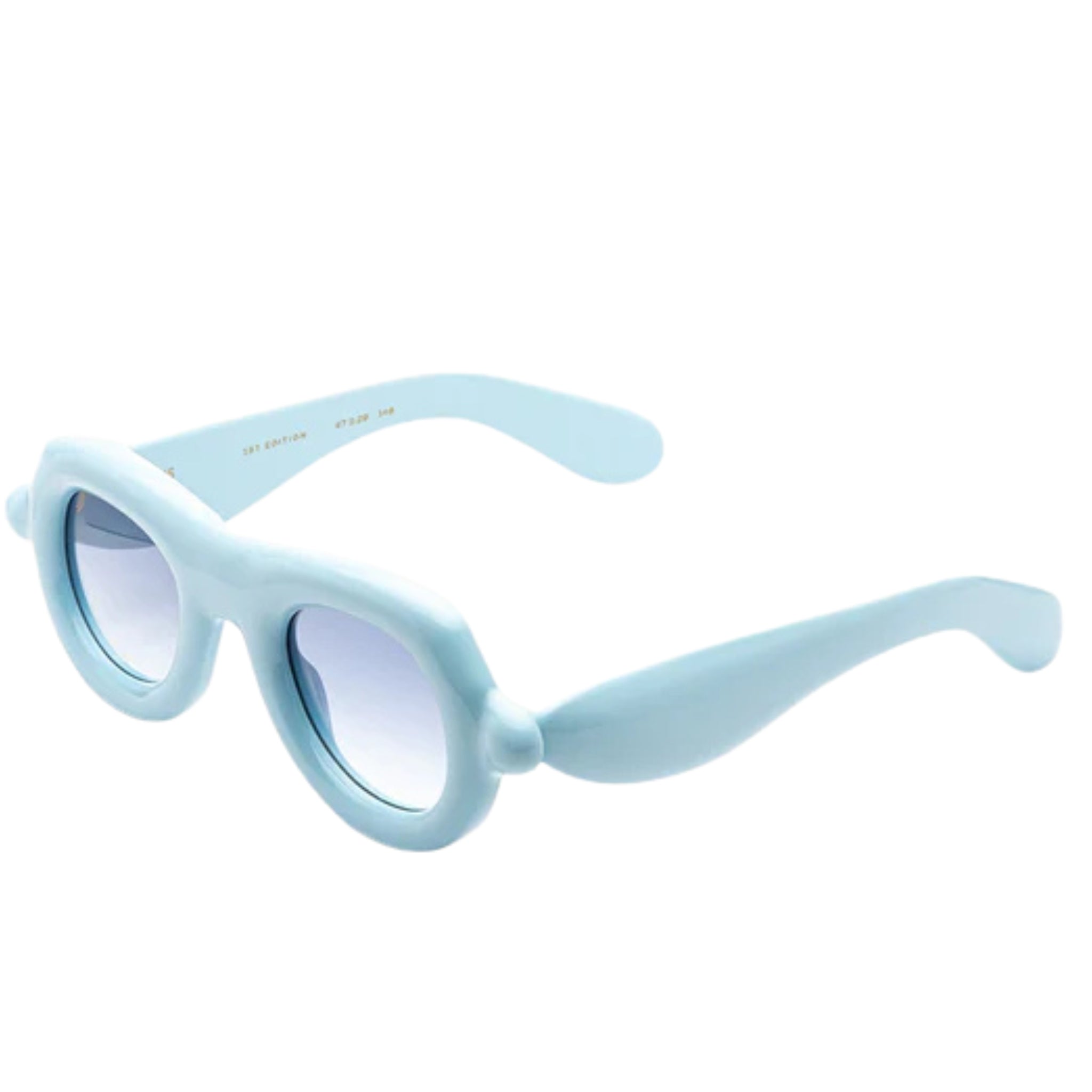 Paloceras Sonnenbrille Puffer Modell, babyblau, stylisch, Sideansicht