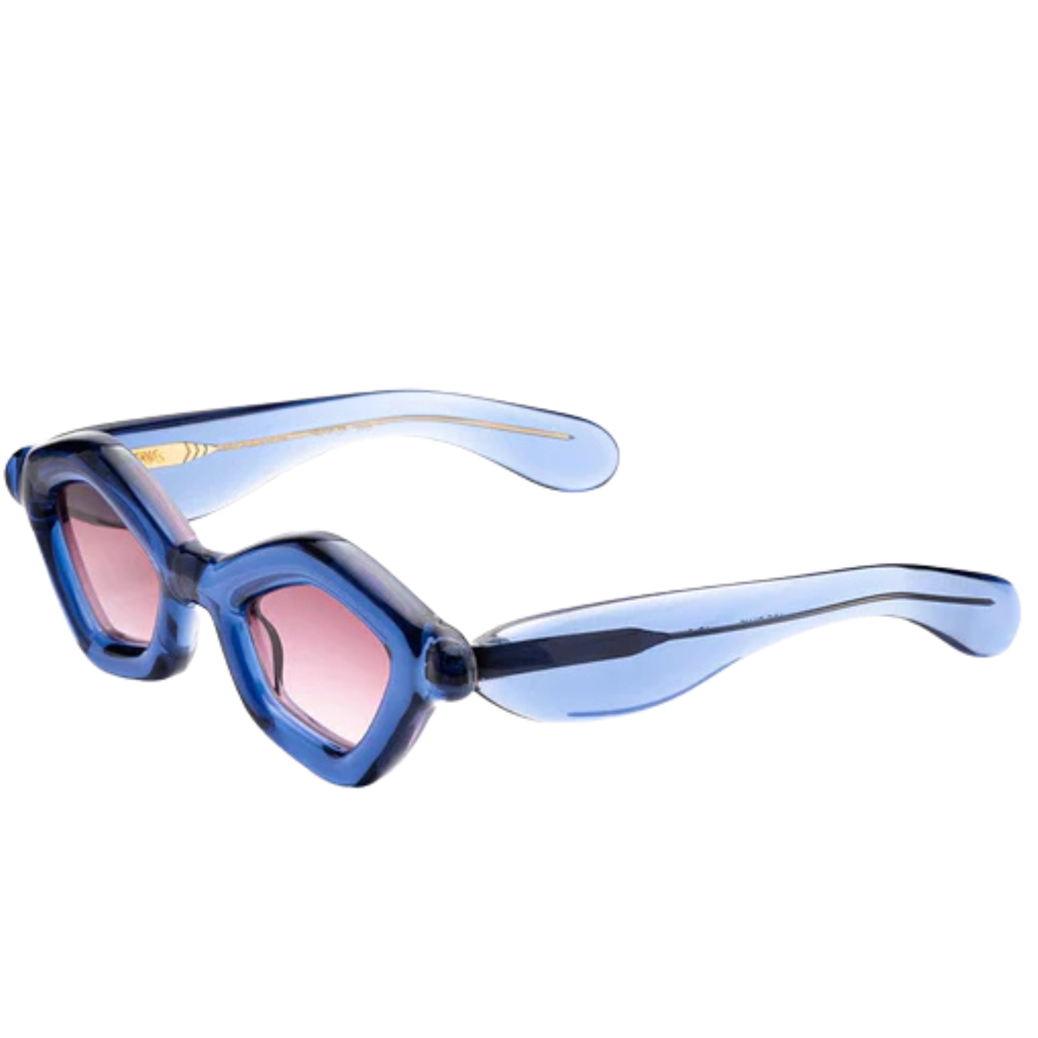 Paloceras Sonnenbrille Puffer Modell, blau, stylisch, sideansicht