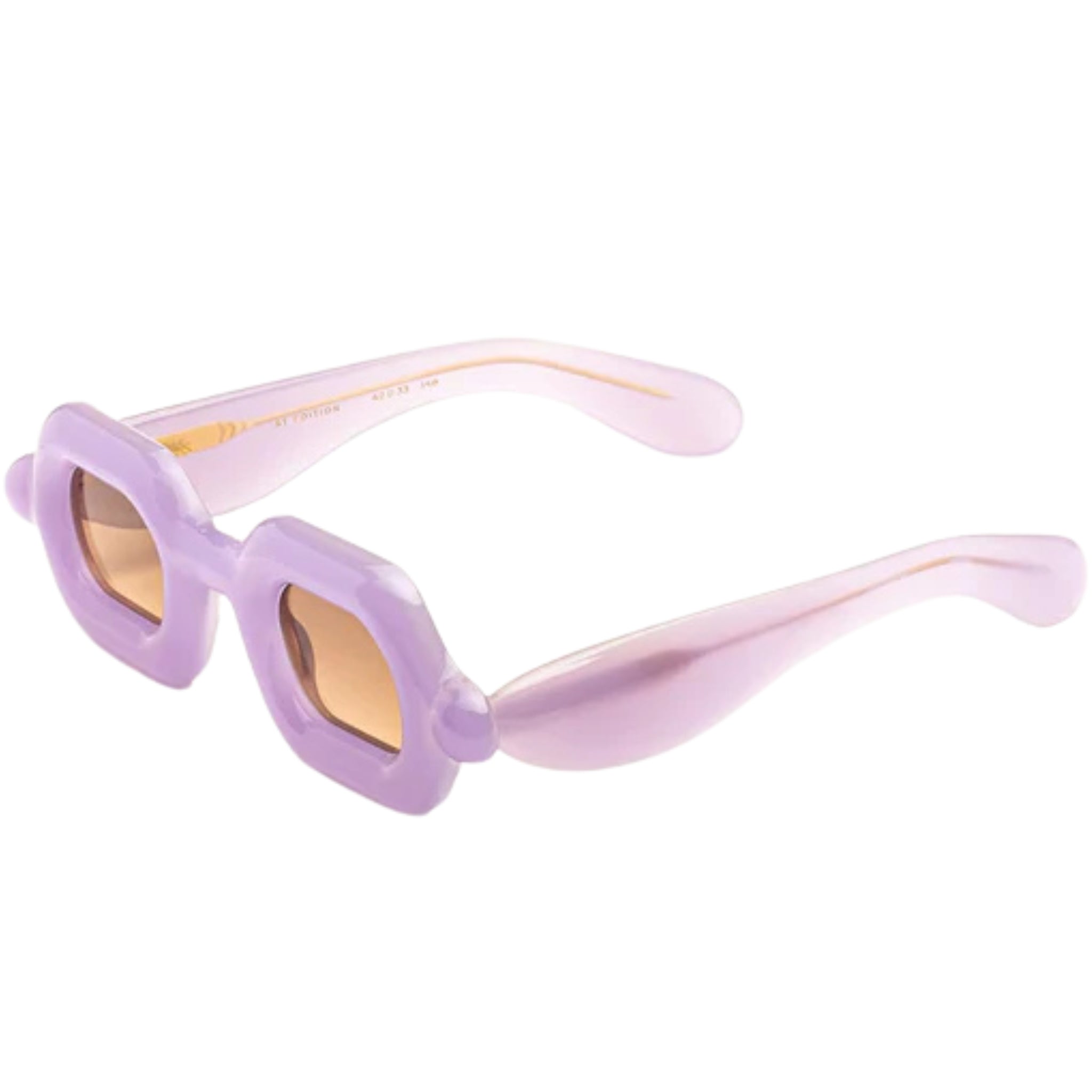 Bild :Paloceras Sonnenbrille Puffer Modell, lila, stylisch, Sideansicht