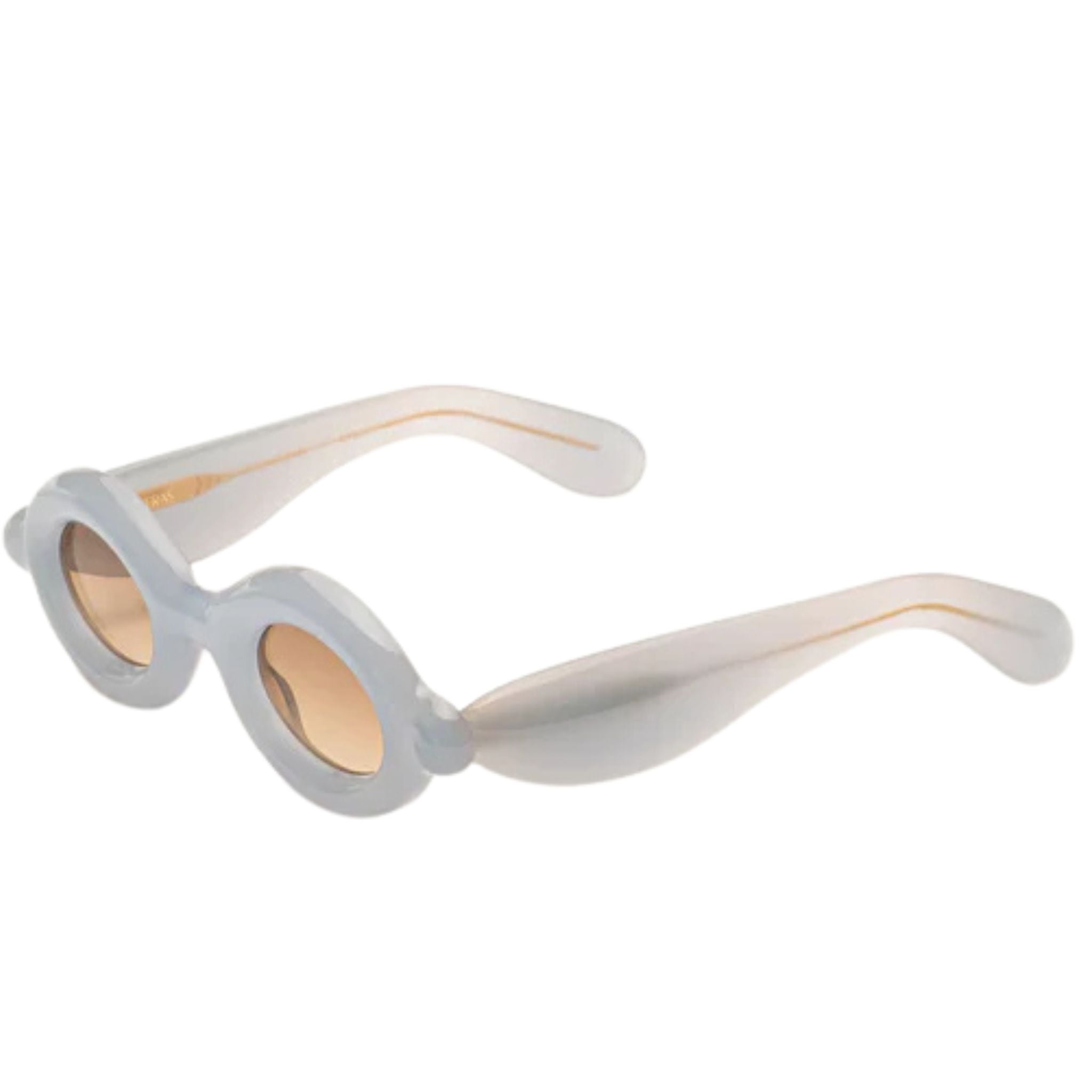 Paloceras Sonnenbrille Puffer Modell, milky, stylisch, Sideansicht