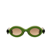 Paloceras Sonnenbrille Puffer Modell, grün, stylisch, Frontansicht