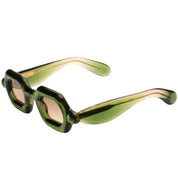 Bild :Paloceras Sonnenbrille Puffer Modell, grün, stylisch, Sideansicht