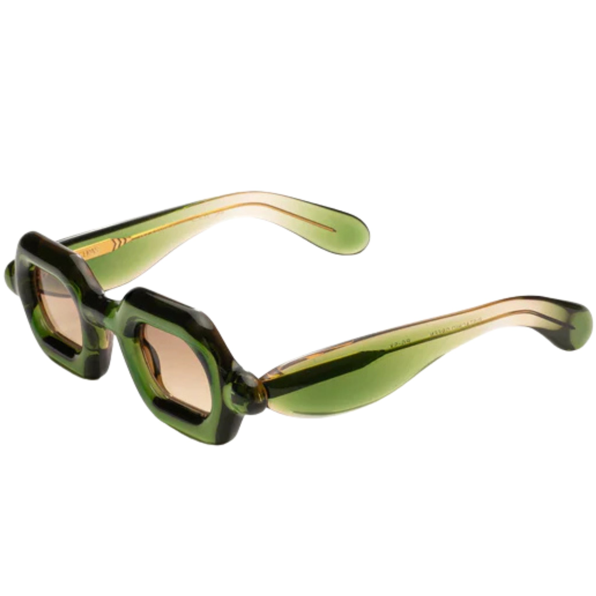 Bild :Paloceras Sonnenbrille Puffer Modell, grün, stylisch, Sideansicht