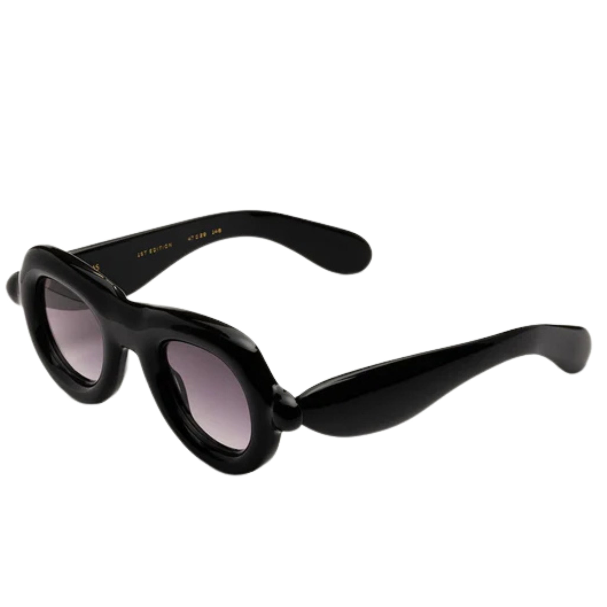 Paloceras Sonnenbrille Puffer Modell, schwarz, stylisch, Sideansicht