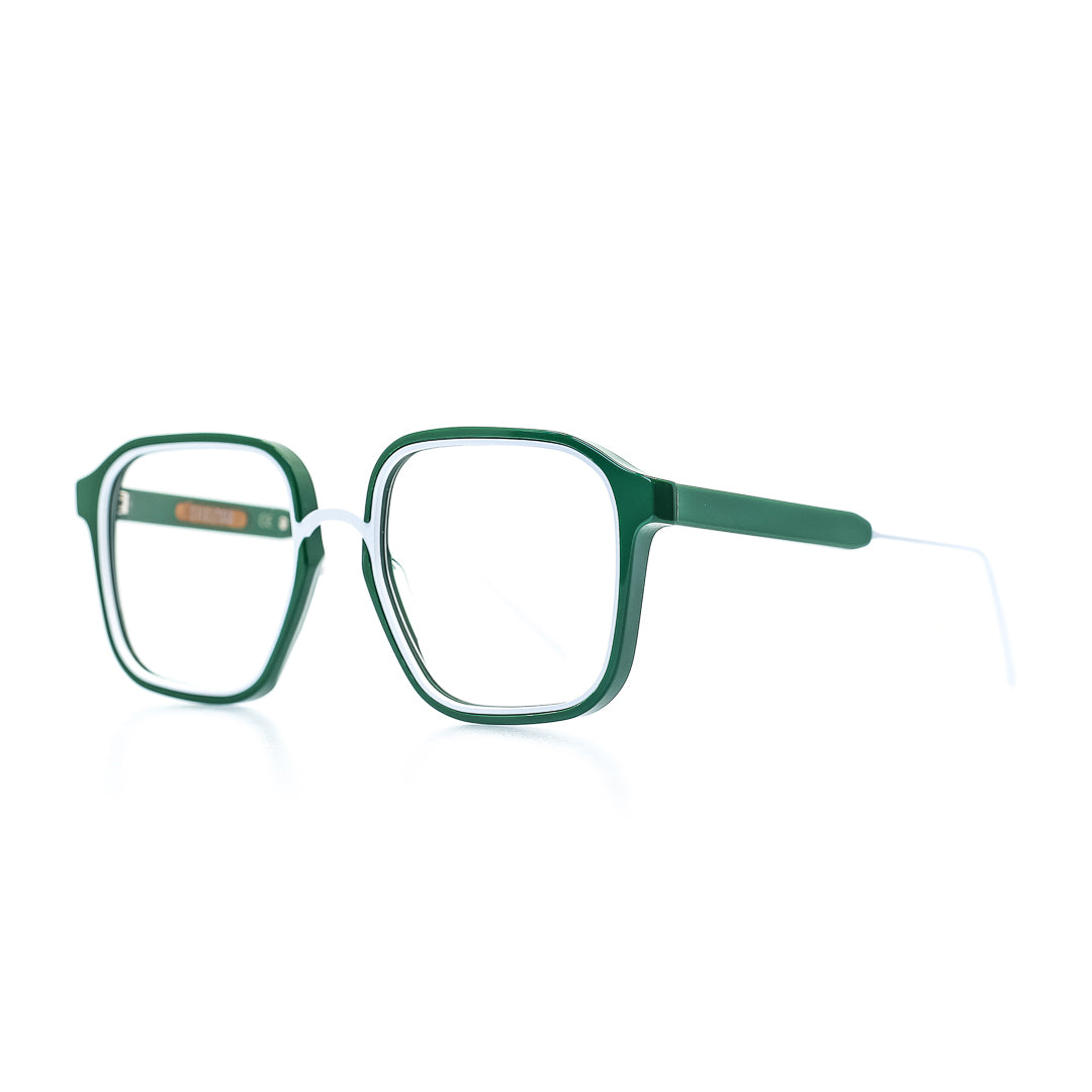 Herrenbrille mit Staärke. Farbe Grün. Seitenansicht