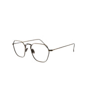 Retro Brille. In antik gold. Edelstahl. Für Frauen und Männer. Von BONOCLER. Bügelansicht.