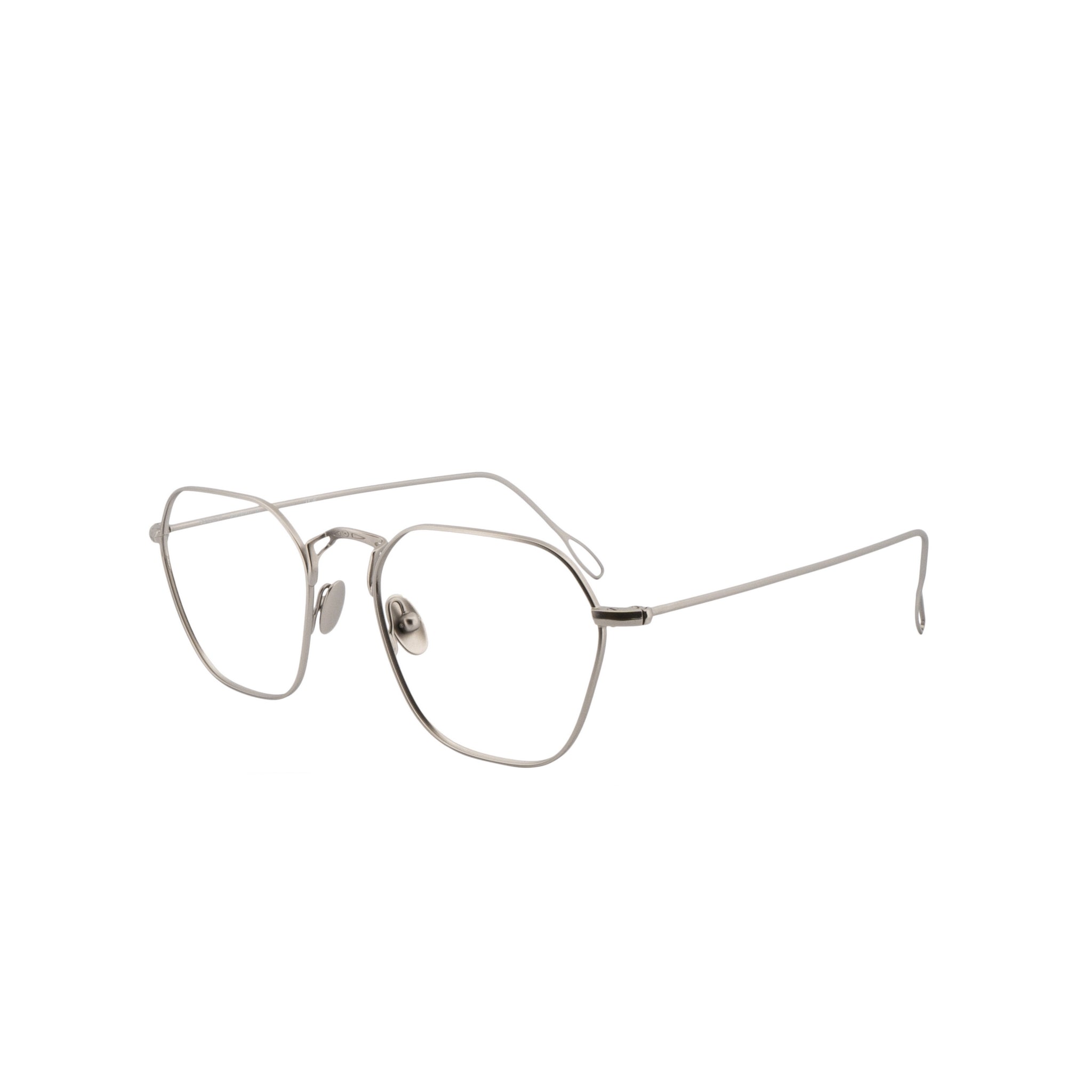 Retro Brille. In silber matt. Edelstahl. Für Frauen und Männer. Von BONOCLER. Bügelansicht.