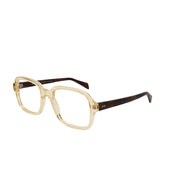 BONOCLER Brille aus champage Farbe Acetat, eckiges, breites Design. Bügelansicht