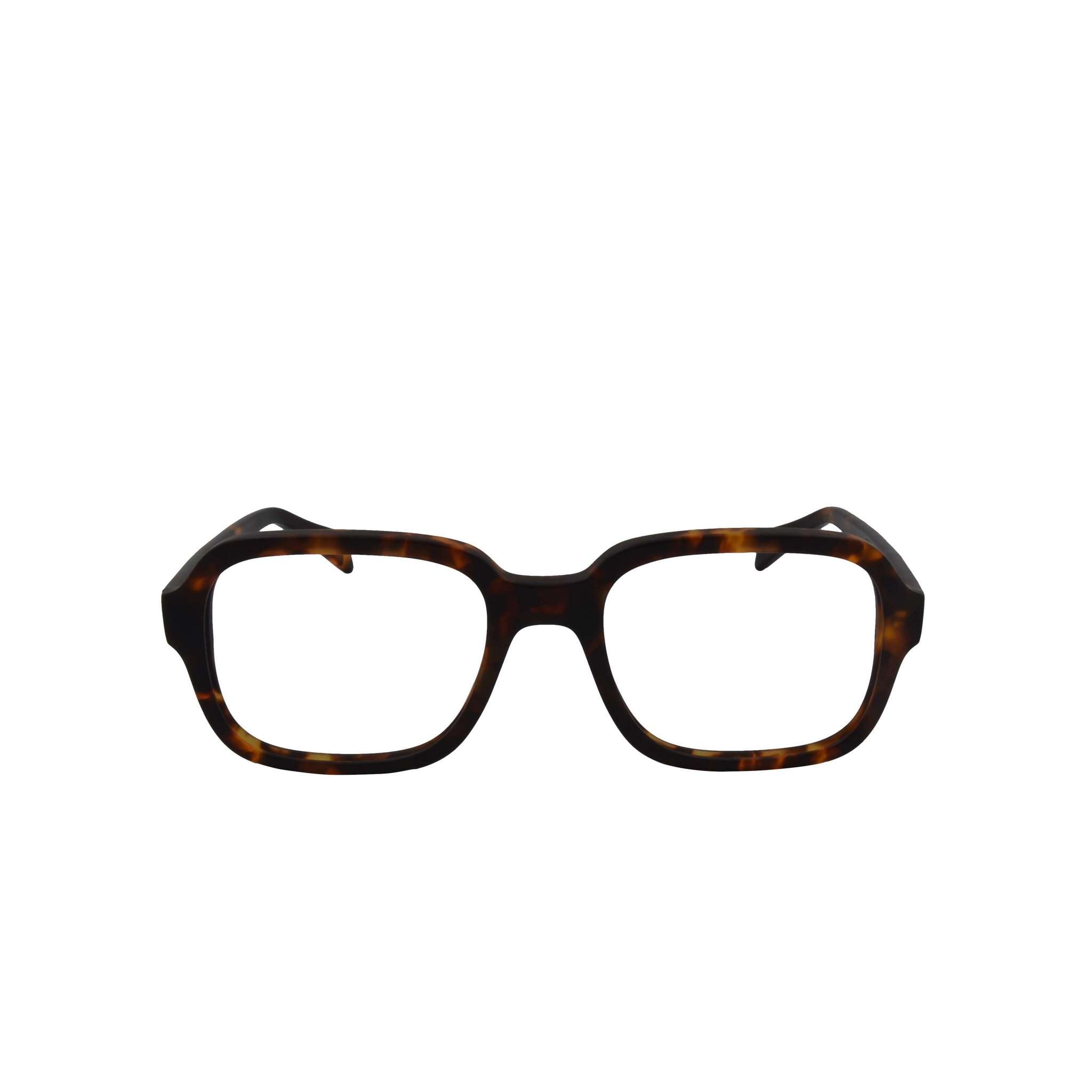 BONOCLER Brille aus tortoise Acetat, eckiges, breites Design. Frontansicht.