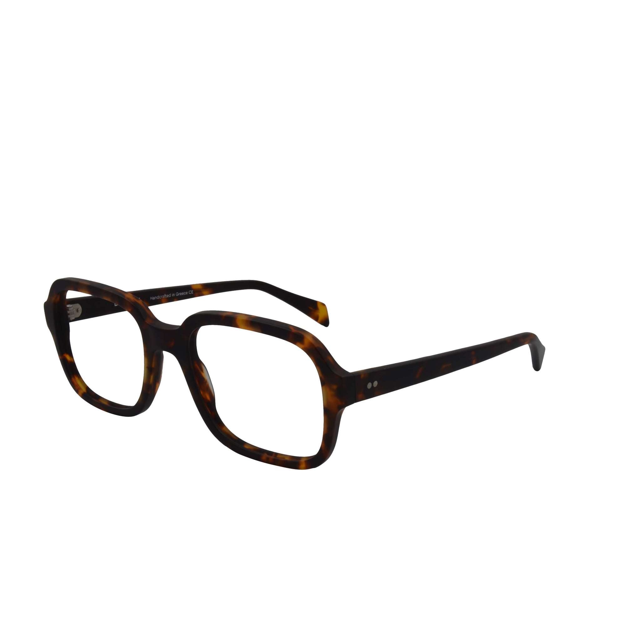 BONOCLER Brille aus tortoise Acetat, eckiges, breites Design. Frontansicht.