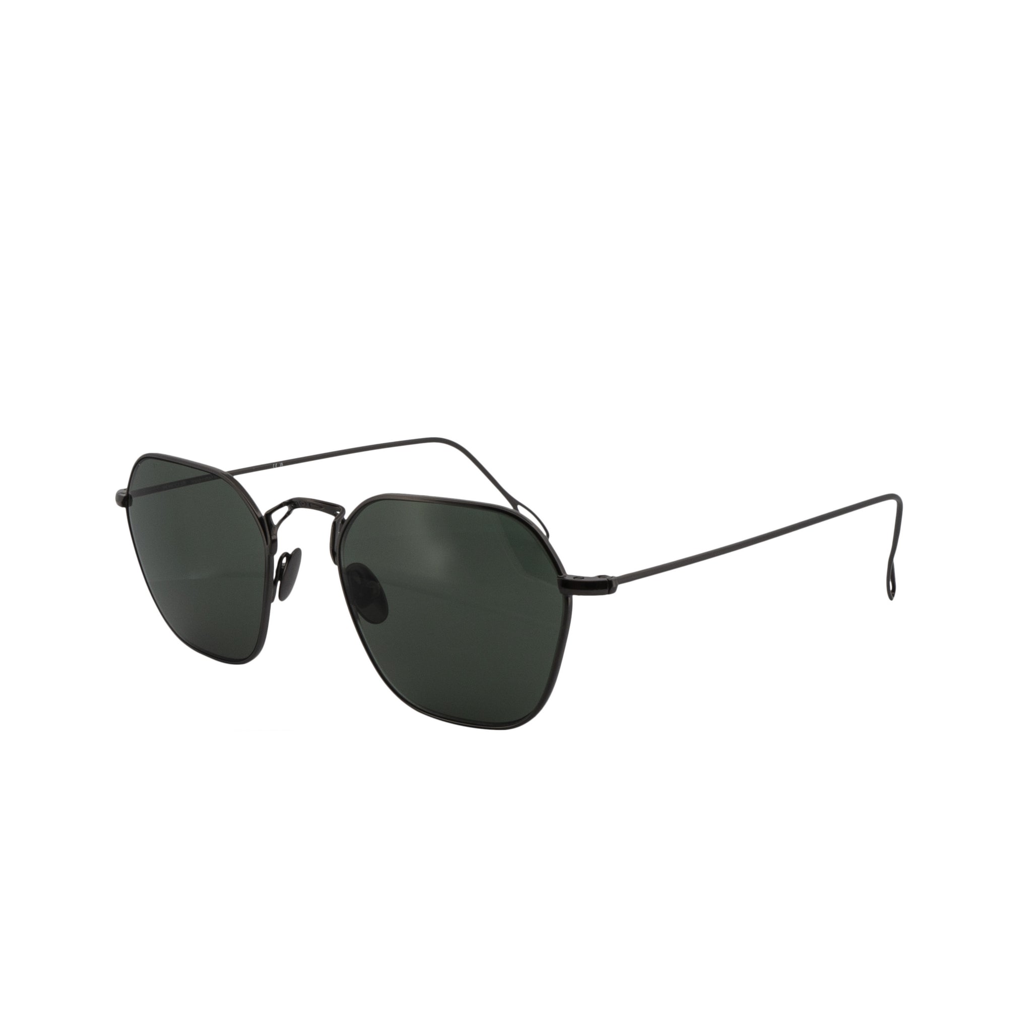 Retro Sonnenbrille. In anthrazit. Edelstahl. Für Frauen und Männer. Von BONOCLER. 100% UV Schutz. Seitenansicht.