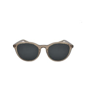 Elegante runde Brille von Bonocler in transparenter Austernfarbe, inspiriert vom Ray-Ban-Stil, mit 100% UV-Schutz für modernen und stilvollen Look.