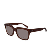 sonnenbrille acetat braune eckige breite brille 100% UV Schutz. Bügelansicht.