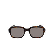 Tortoise Sonnenbrille aus Acetat, eckiges, breites Design, 100% UV-Schutz. Frontansicht.