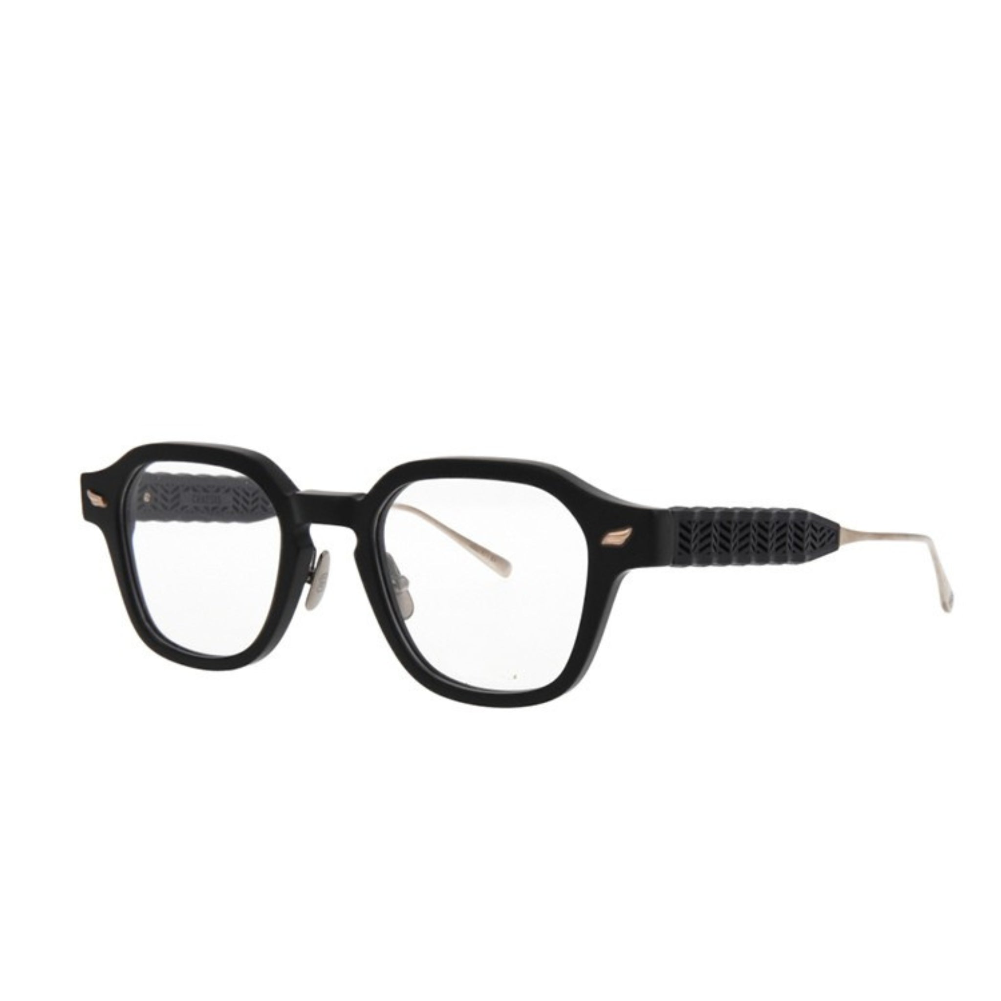 Bonocler/Crafsis Brille 166, schwarz-silber, leicht, unisex, 3d-druck
