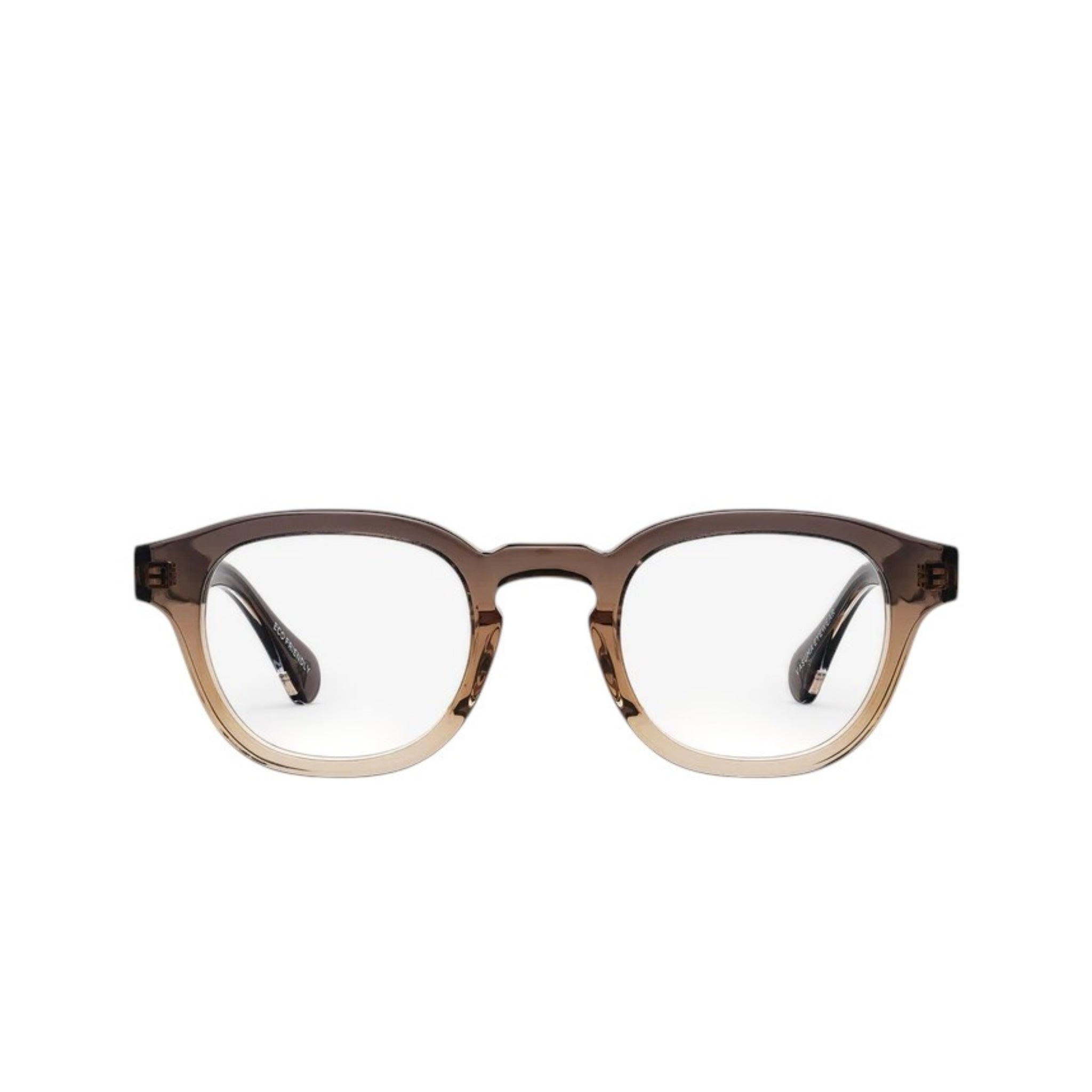 Retro Brille. In braun glanz. Azetat. Für Frauen und Männer. Von BONOCLER. Frontansicht.