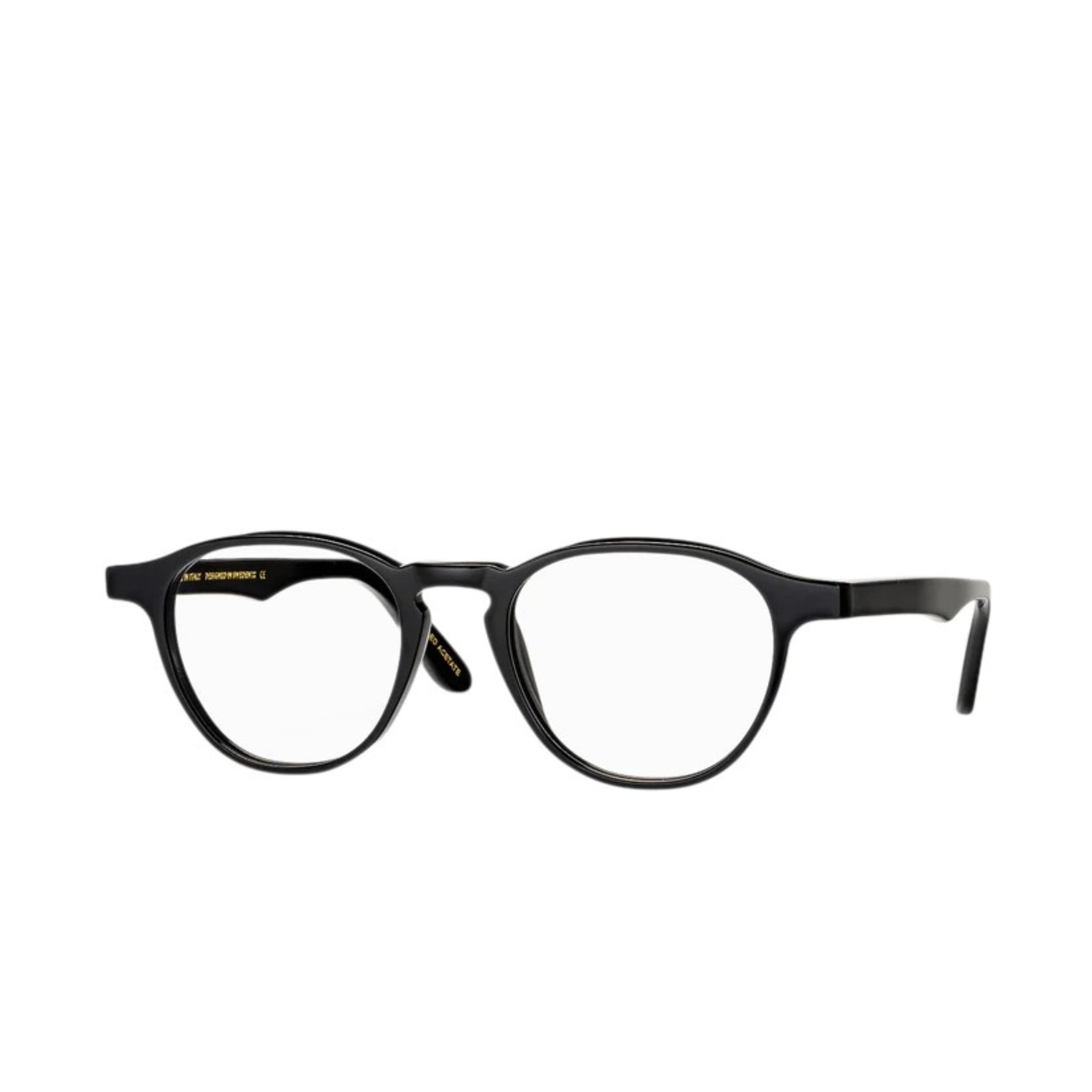 Acetat Brille in Schwarz, für Frauen und Männer, von BONOCLER. Seitenansicht.