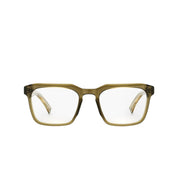 Brille – Nachhaltige Acetatfassung mit Metallkern, rechteckige Gläser und einzigartige Silhouette, erhältlich in unseren Optik Stores im Baden und Zürich. Frontansicht.