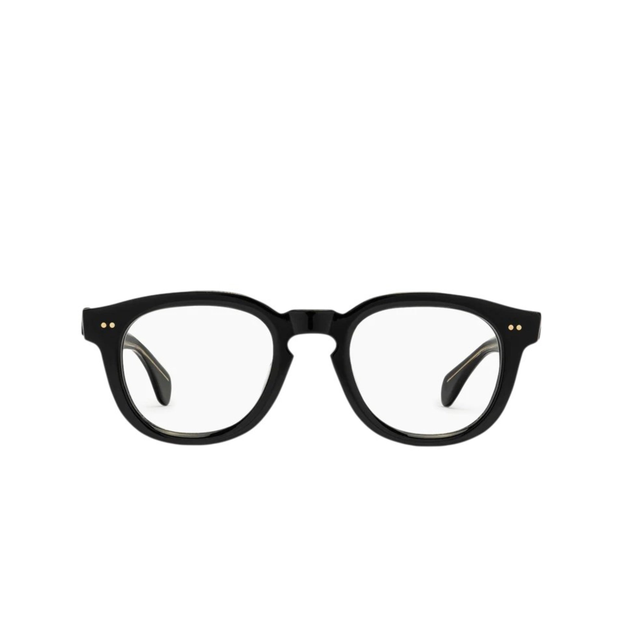 8mm Acetatfassung , rechteckige Gläser und einzigartige Silhouette, erhältlich in unseren Optik Stores im Baden und Zürich. in schwarz-Frontansicht.
