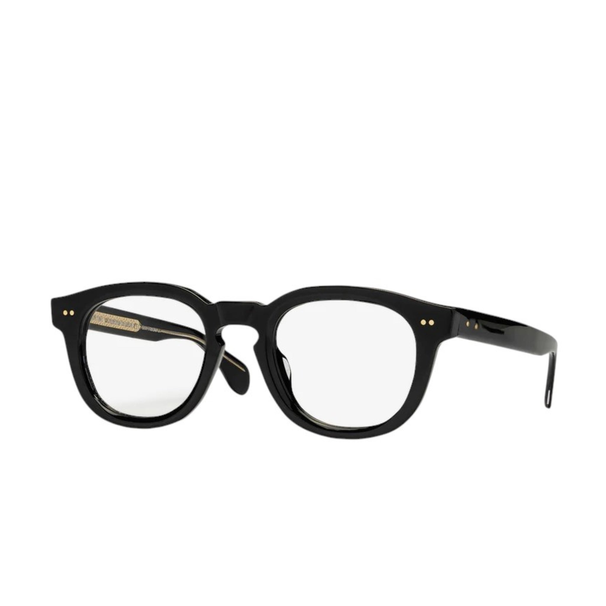 8mm Acetatfassung , rechteckige Gläser und einzigartige Silhouette, erhältlich in unseren Optik Stores im Baden und Zürich. in schwarz-Seitenansicht.
